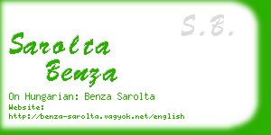 sarolta benza business card